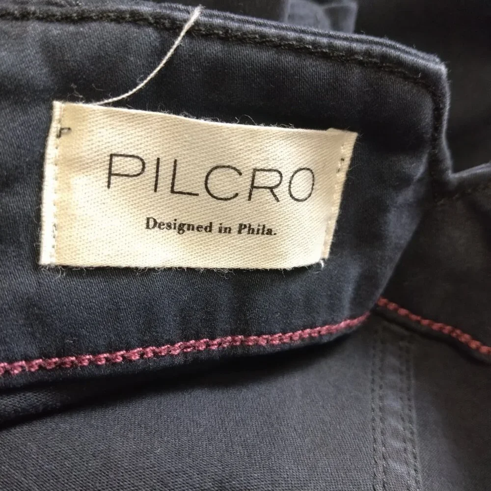 Anthropologie Pilcro Size 25 Black Capri Pants Flat Front Office Classic New